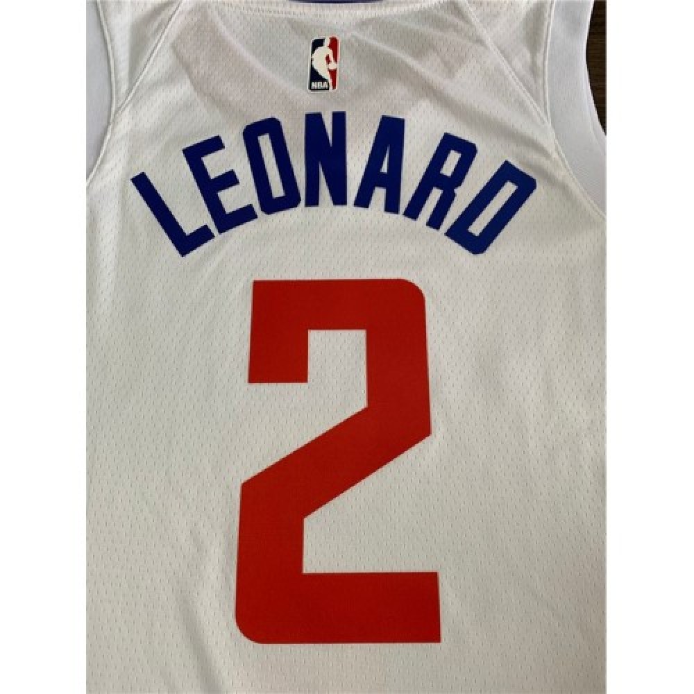 Men's LA Clippers Kawhi Leonard #2 White 19-20 Swingman Jersey - Association Edition-Pro Kit Vault | Brand New 26/27 Sports Jerseys